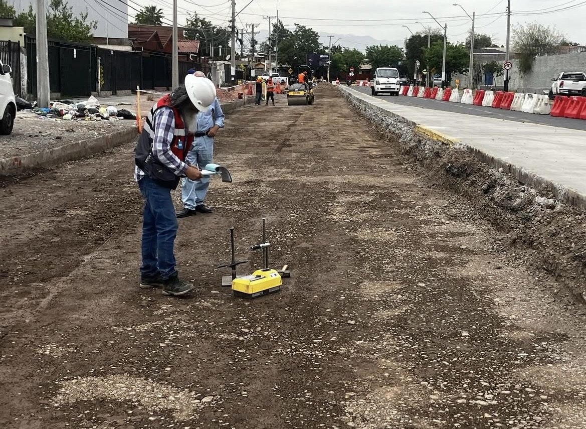 Control de densidad en la plataforma de una calzada